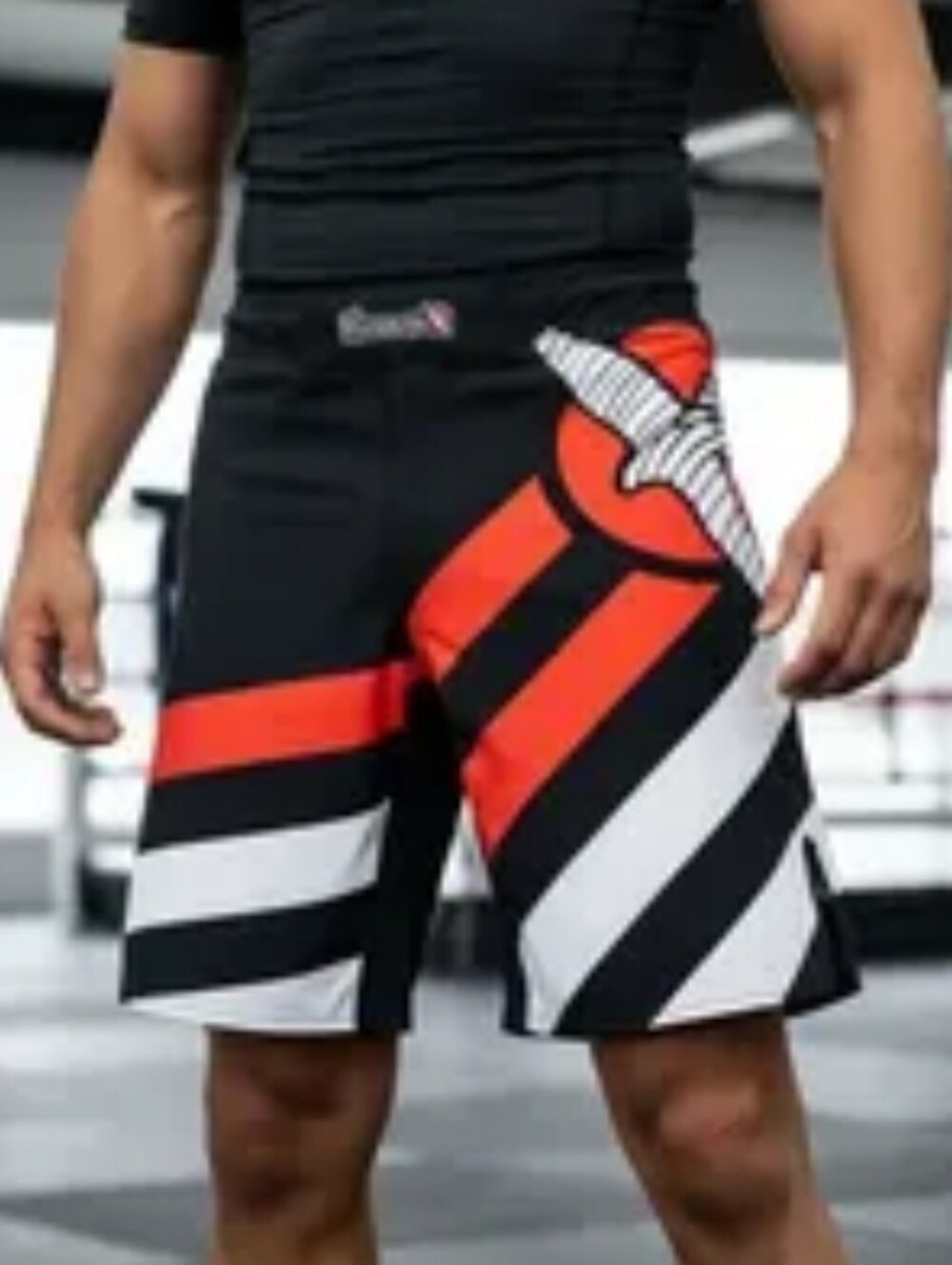 Hayabusa Men's Black Red White II Breathabke MMA Fight Shorts